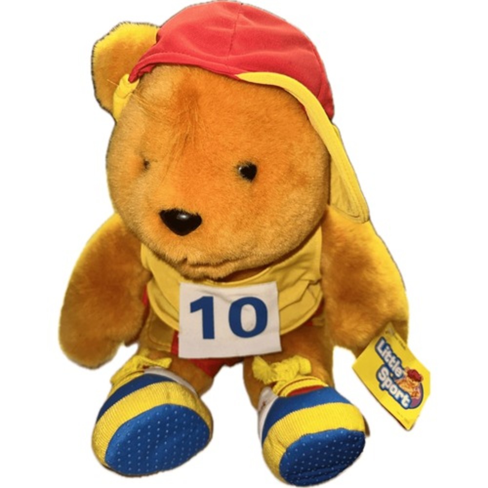 Reebok Mattel Little Sport Marathon Running Teddy Plush 18" Stuffed Animal VTG